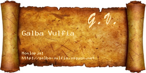 Galba Vulfia névjegykártya